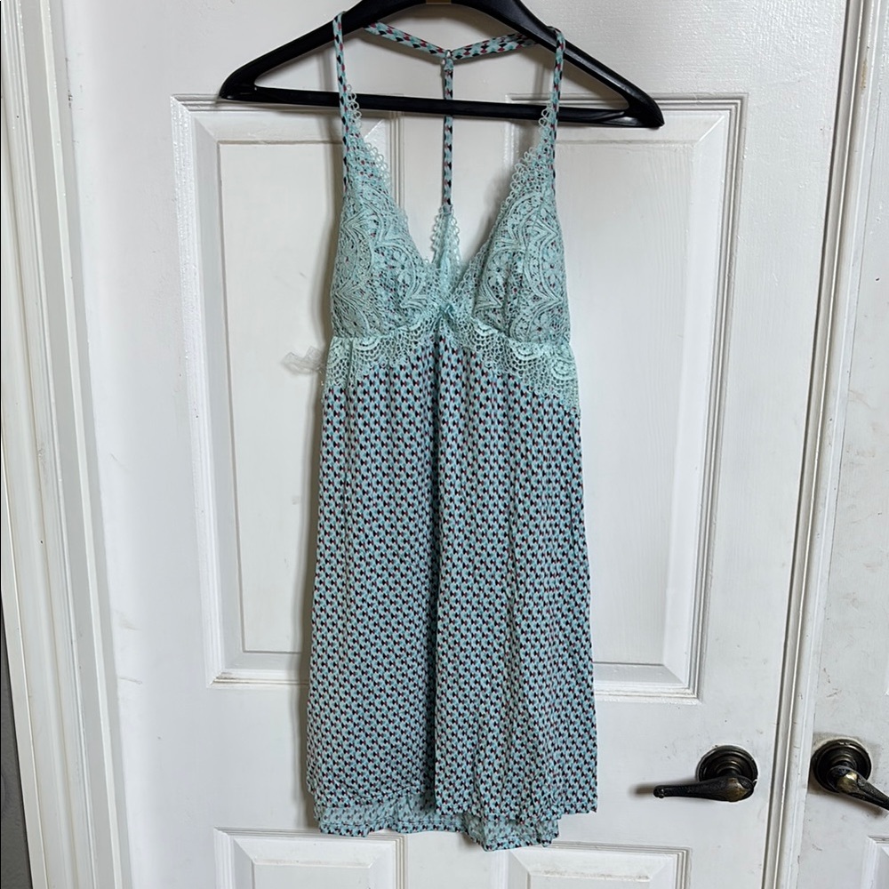 Victoria's Secret Green Lace Chemise